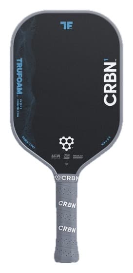 CRBN 1 TruFoam Waves elongated long-handle pickleball paddle, front view