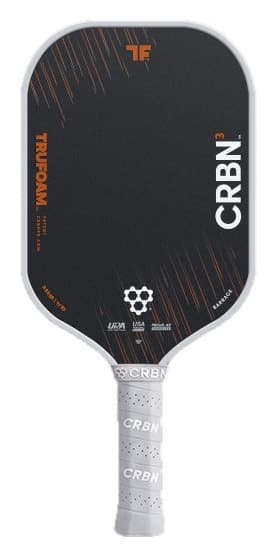 CRBN 3 TruFoam Barrage elongated pickleball paddle, front view