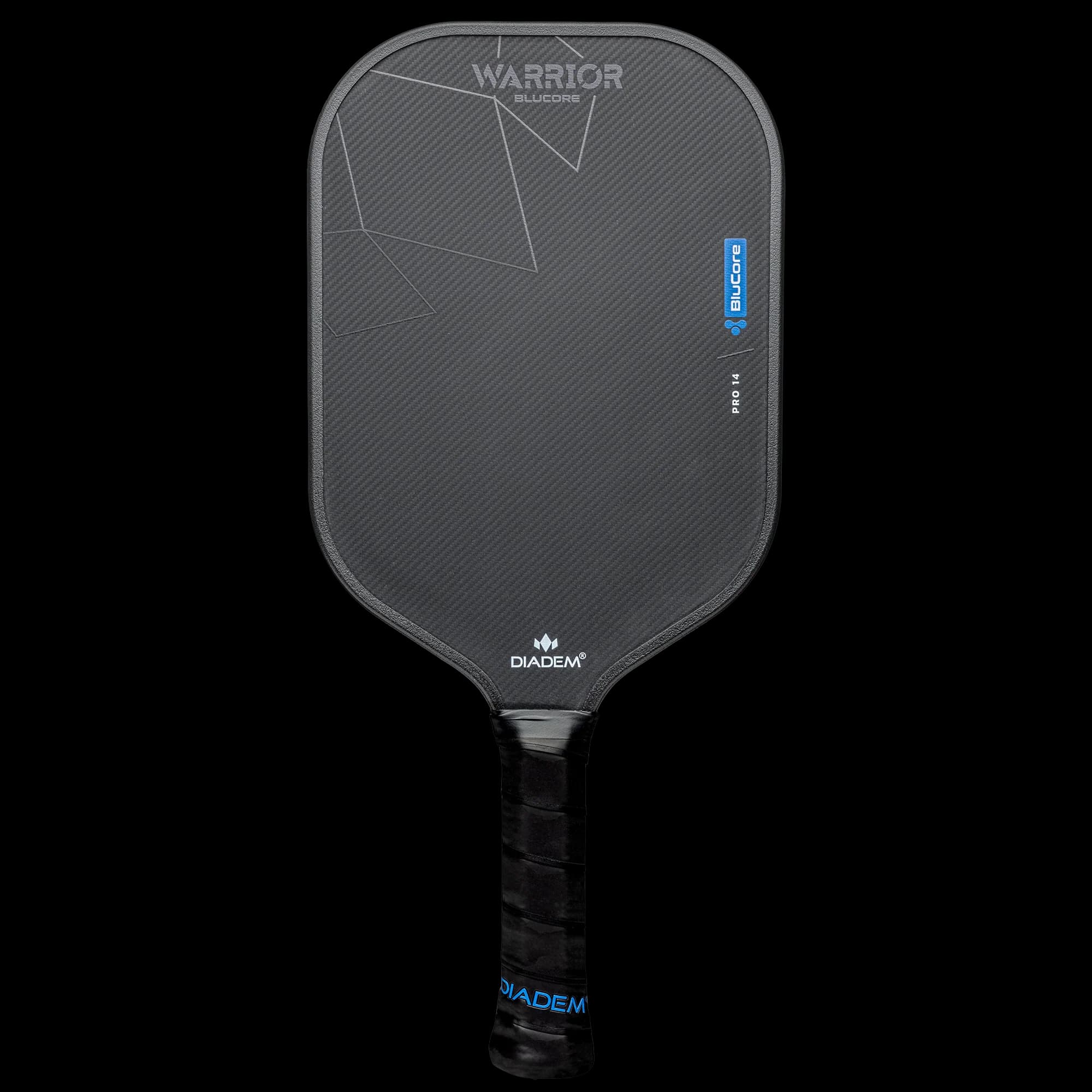 Diadem Warrior BluCore Pro pickleball paddle, front view