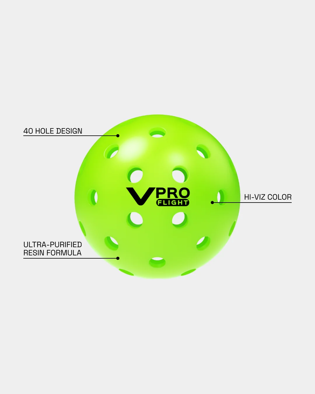 Vulcan VPRO Flight outdoor pickleballs